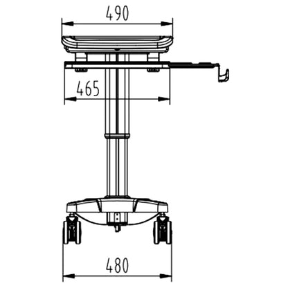 JP Mobile Equipment and Laptop Workstation Cart