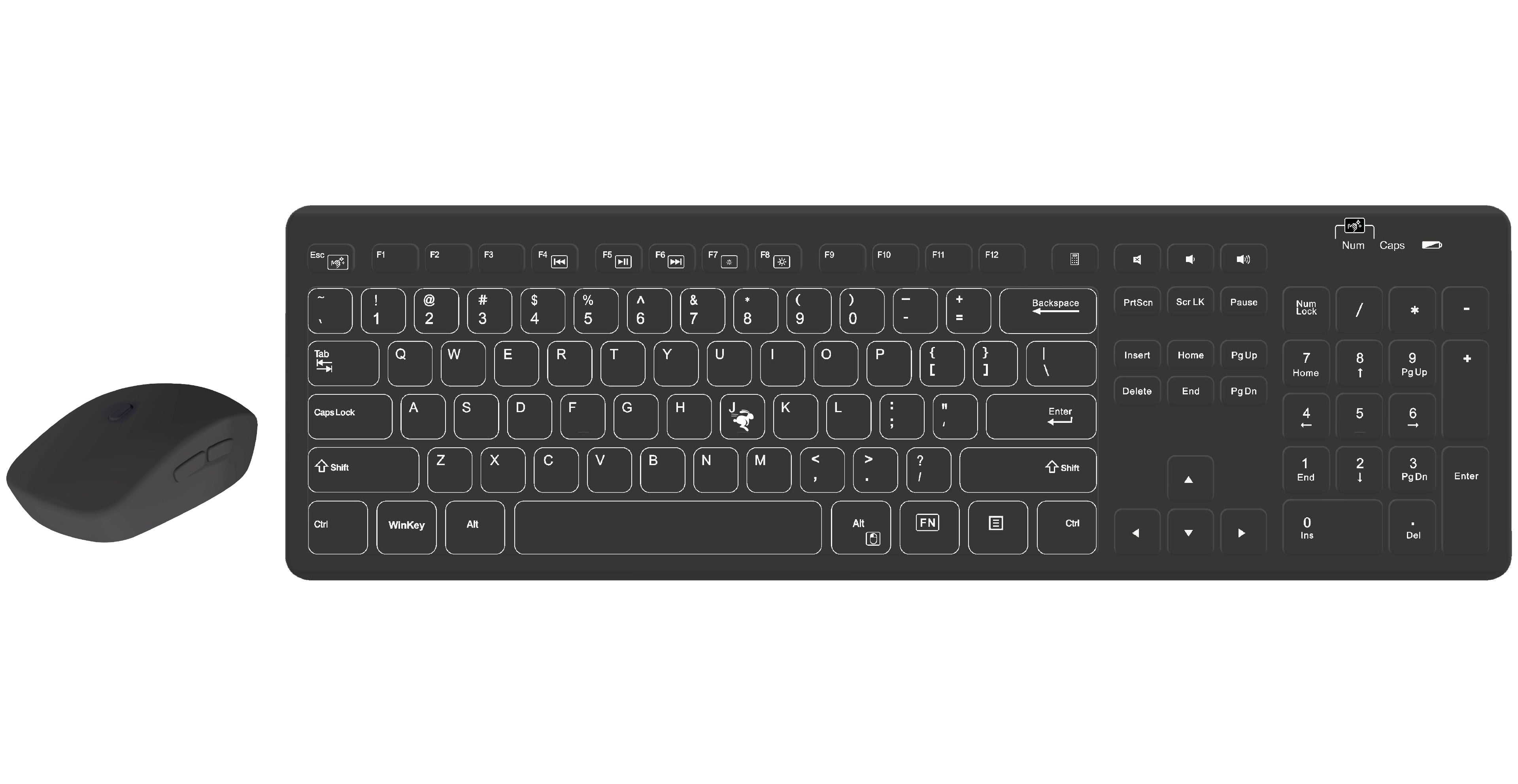 JP Wireless Washable Easy Clean Keyboard &amp; Mouse Set - TAA Compliant